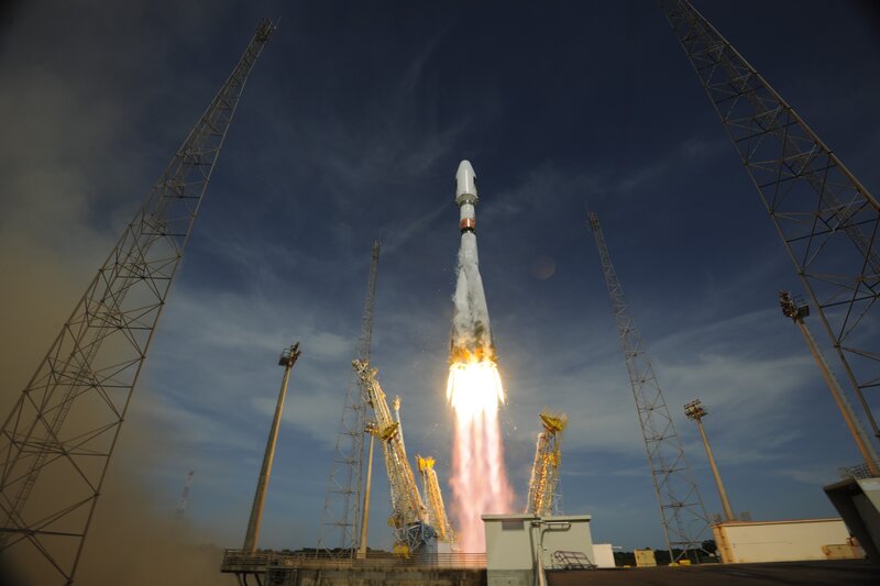 Rocket Launch — Blue, Dramatic, Sunset, Photograph, Tower