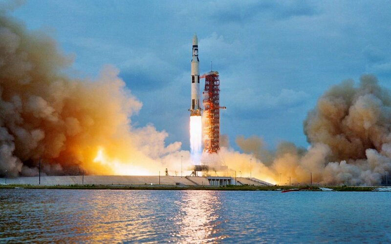 Rocket Launch — Blue, Dramatic