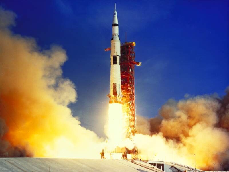 Rocket Launch — Blue