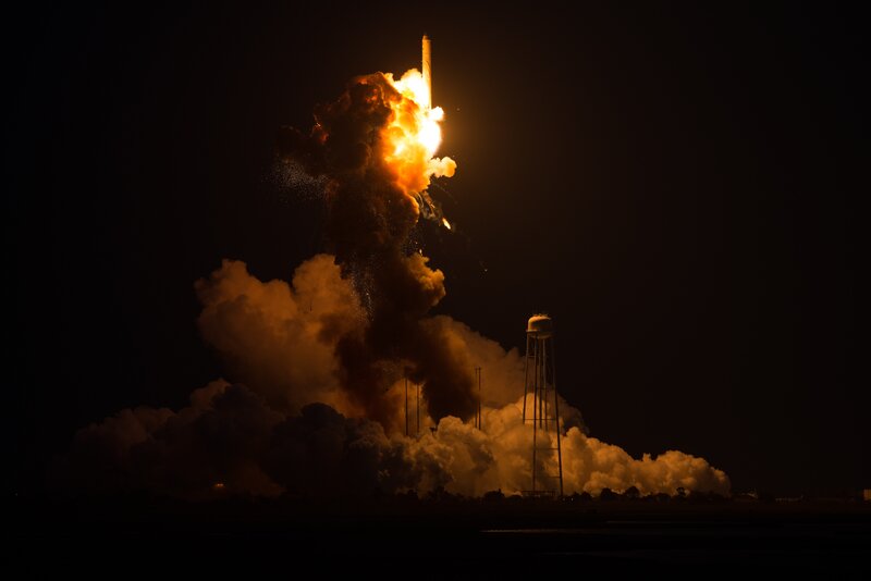 Rocket Launch Explosion — Black
