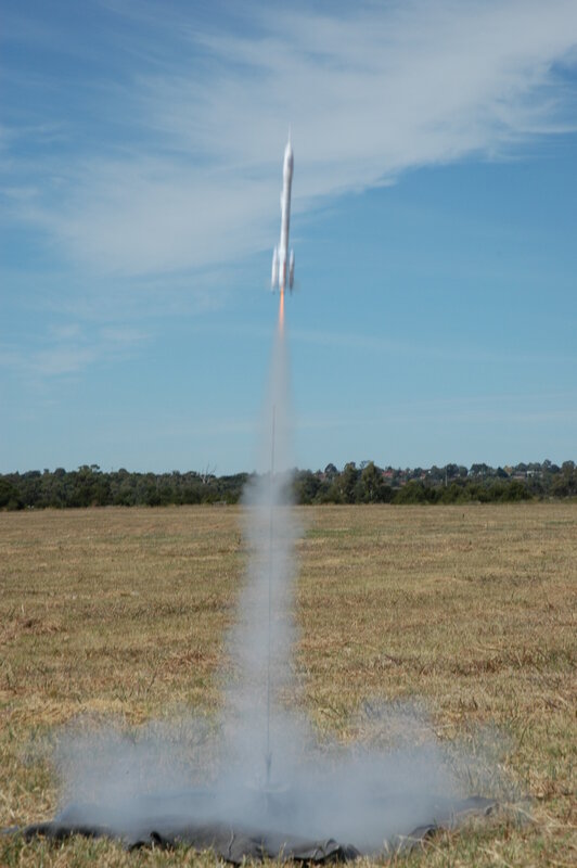 rocket launch from field