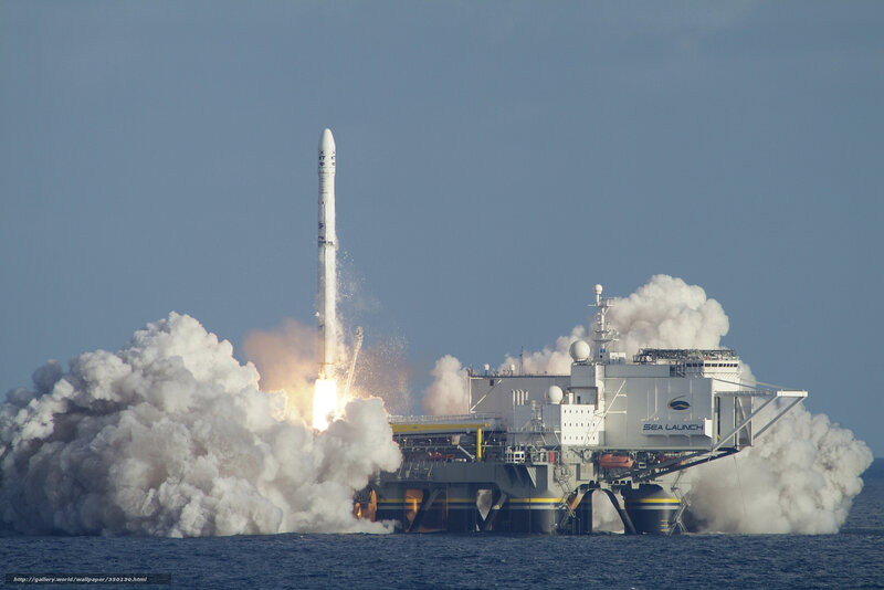 Rocket launch from sea platform