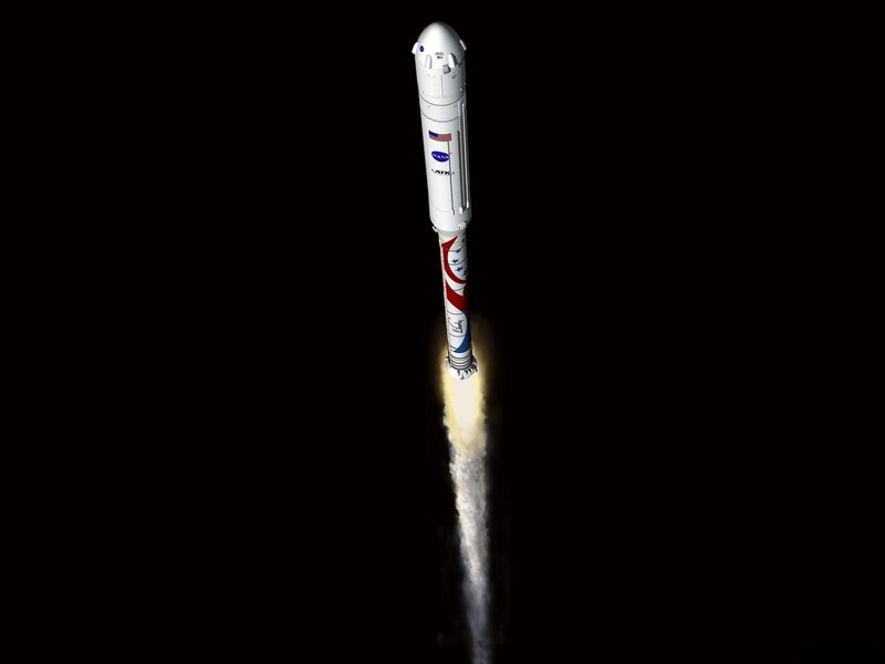 rocket launch in space