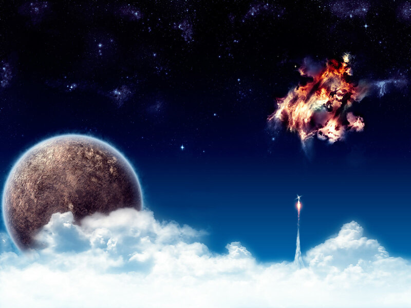 Rocket launch into space