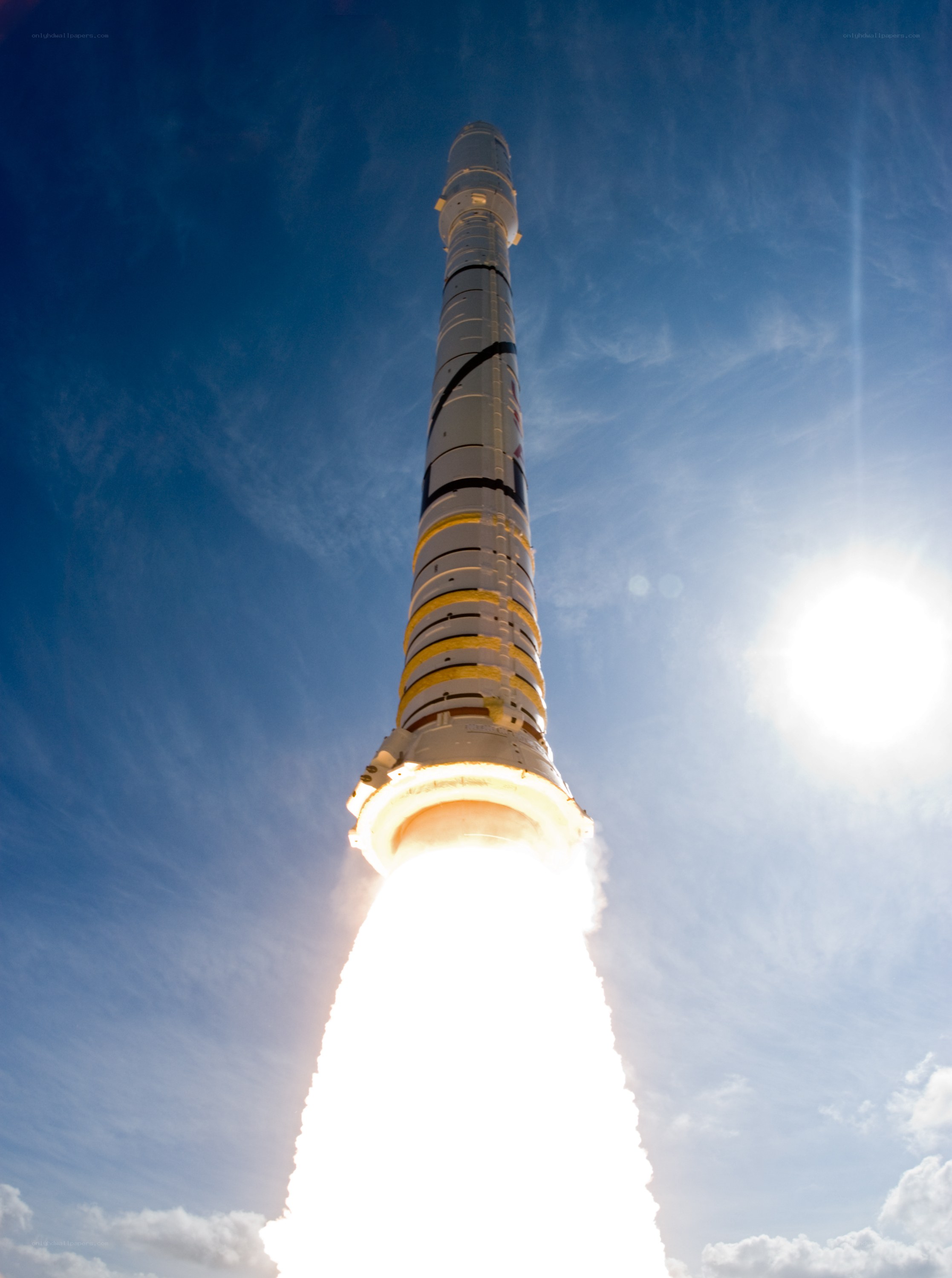 Rocket launch into space