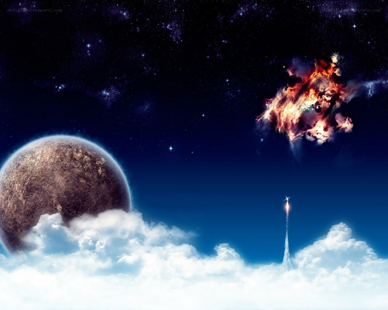 Rocket launch into space