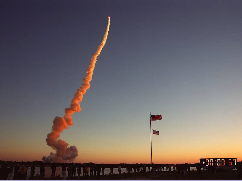 Rocket Launch — Orange, Dramatic, Sunset