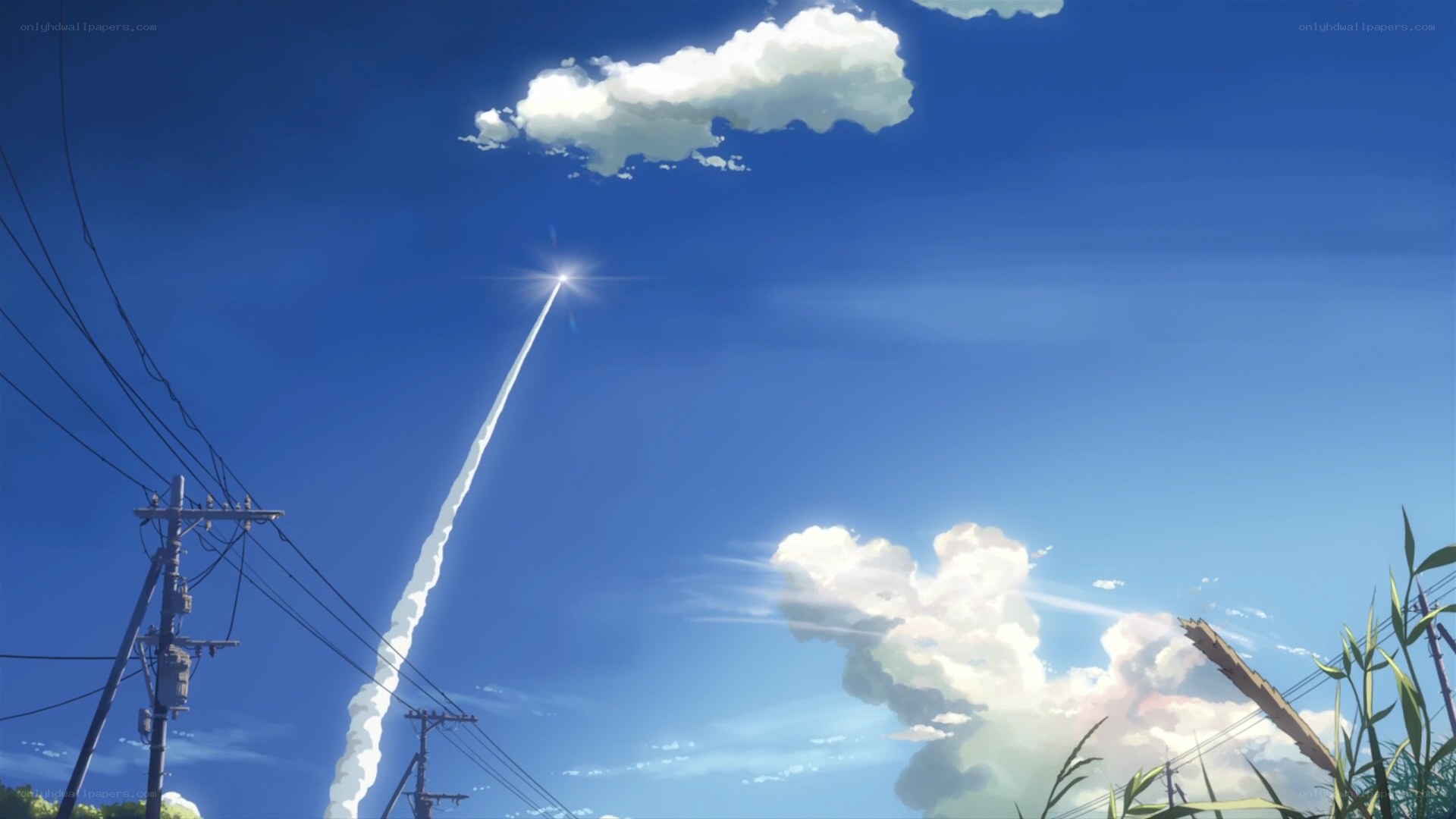 rocket launch over blue sky