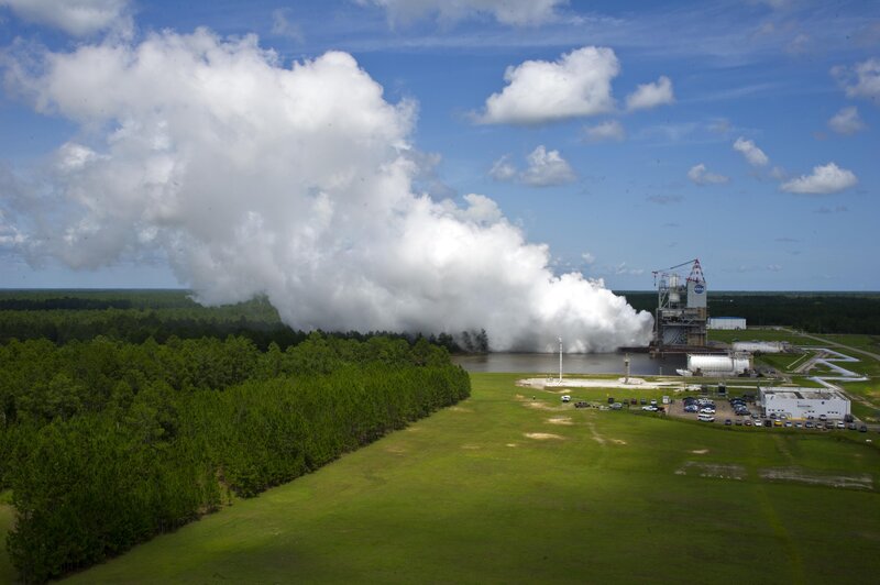Rocket launch test at NASA facility