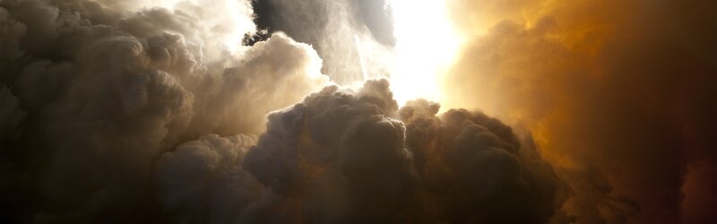 Rocket Launch Through Clouds