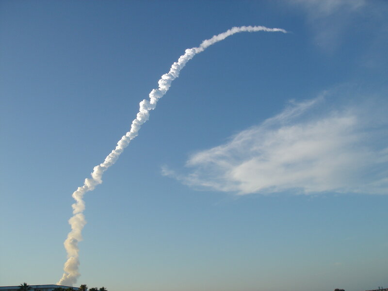 rocket launch trail