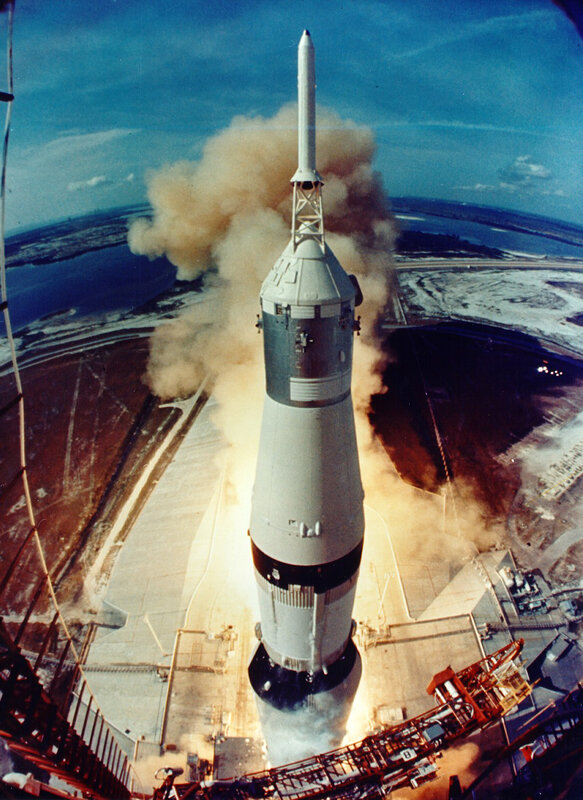 Rocket Launch — White, Dramatic, Afternoon, Photograph, Smoke
