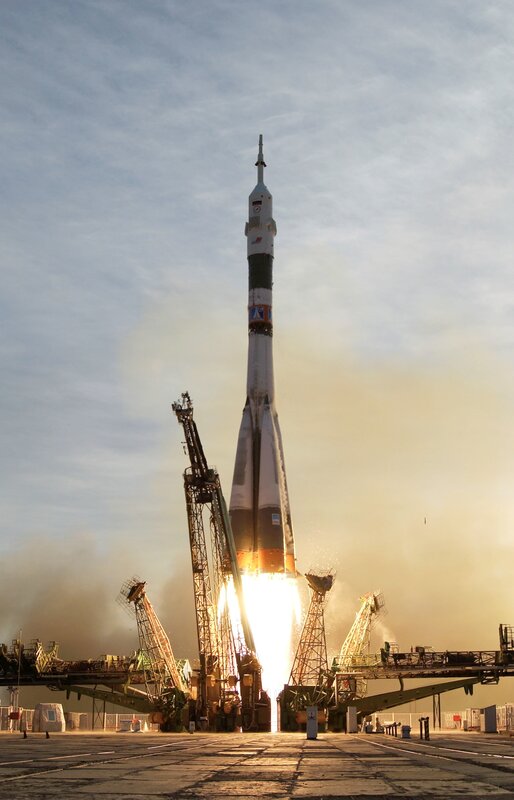 Rocket Launch — White, Dramatic, Sunset