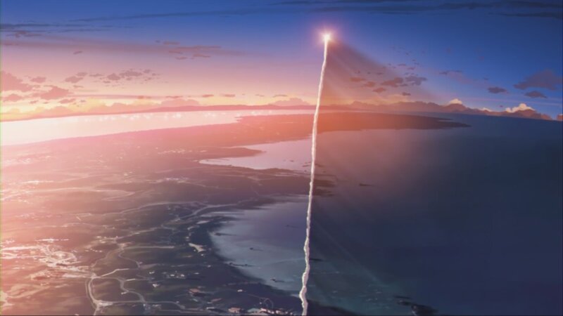 Rocket Launching at Sunset