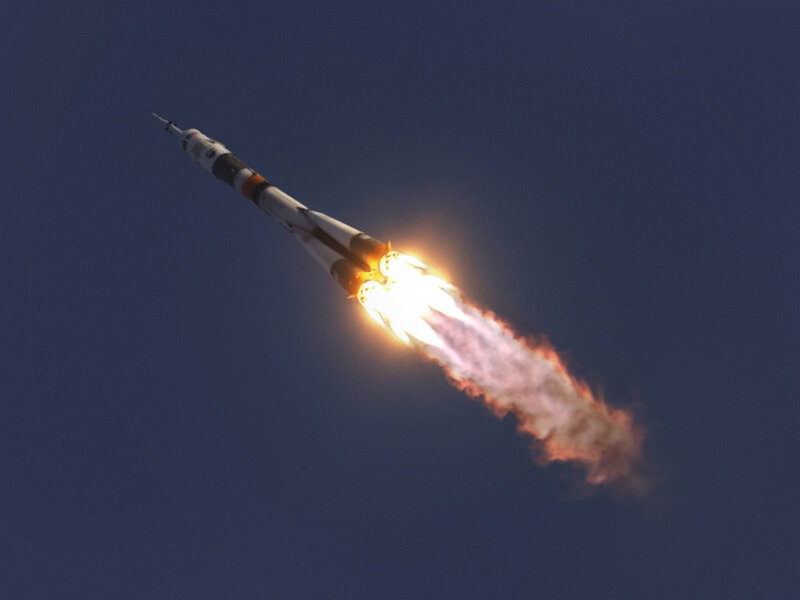 Rocket Launching — Blue, Dramatic, Night