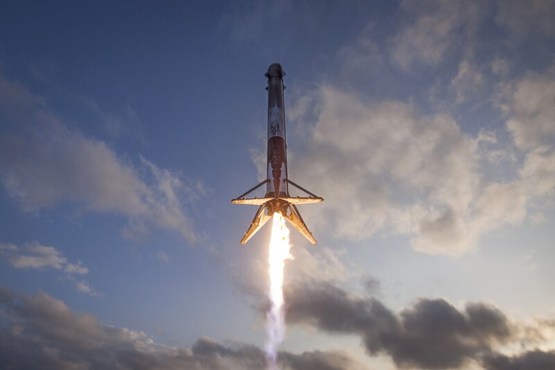 Rocket Launching — Blue, Dramatic, Sunset