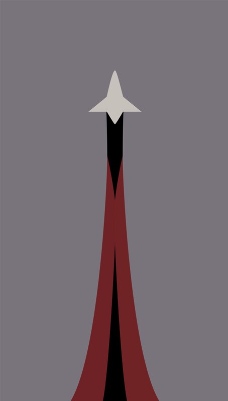 Rocket Launching — Gray, Dramatic, Minimalist