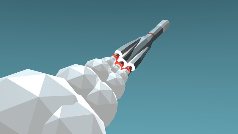 Rocket Launching — Gray, Dramatic
