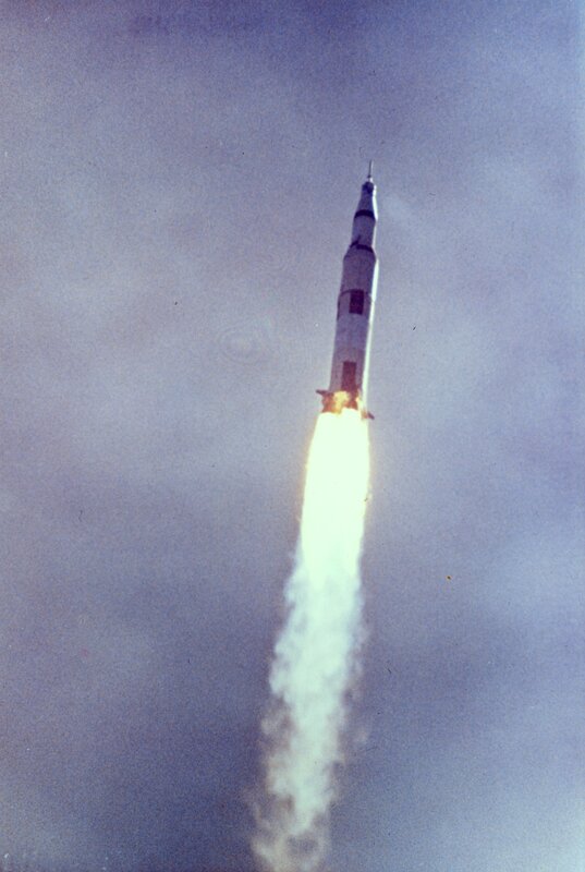 Rocket Launching — White, Dramatic, Photograph