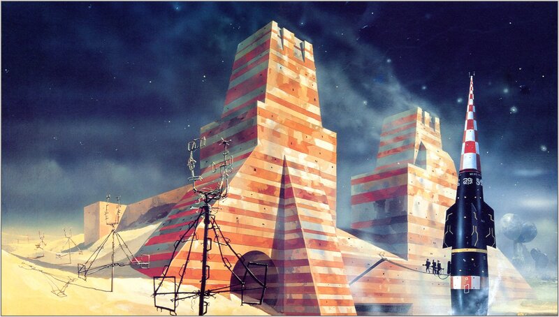 Rocket on Desert Base