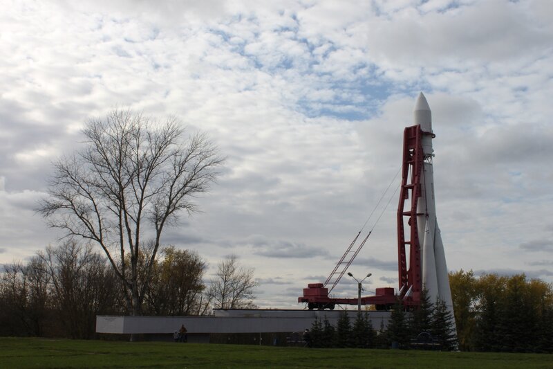 Rocket on display in park