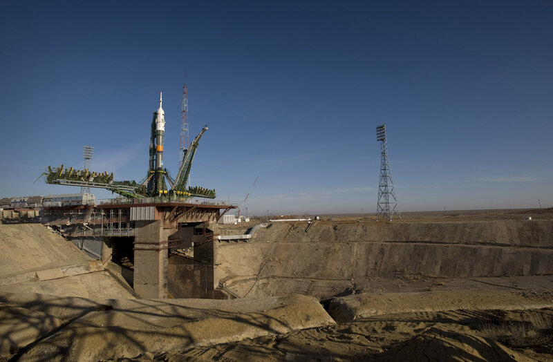 Rocket on launch pad
