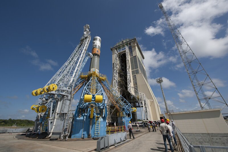 Rocket on launch pad