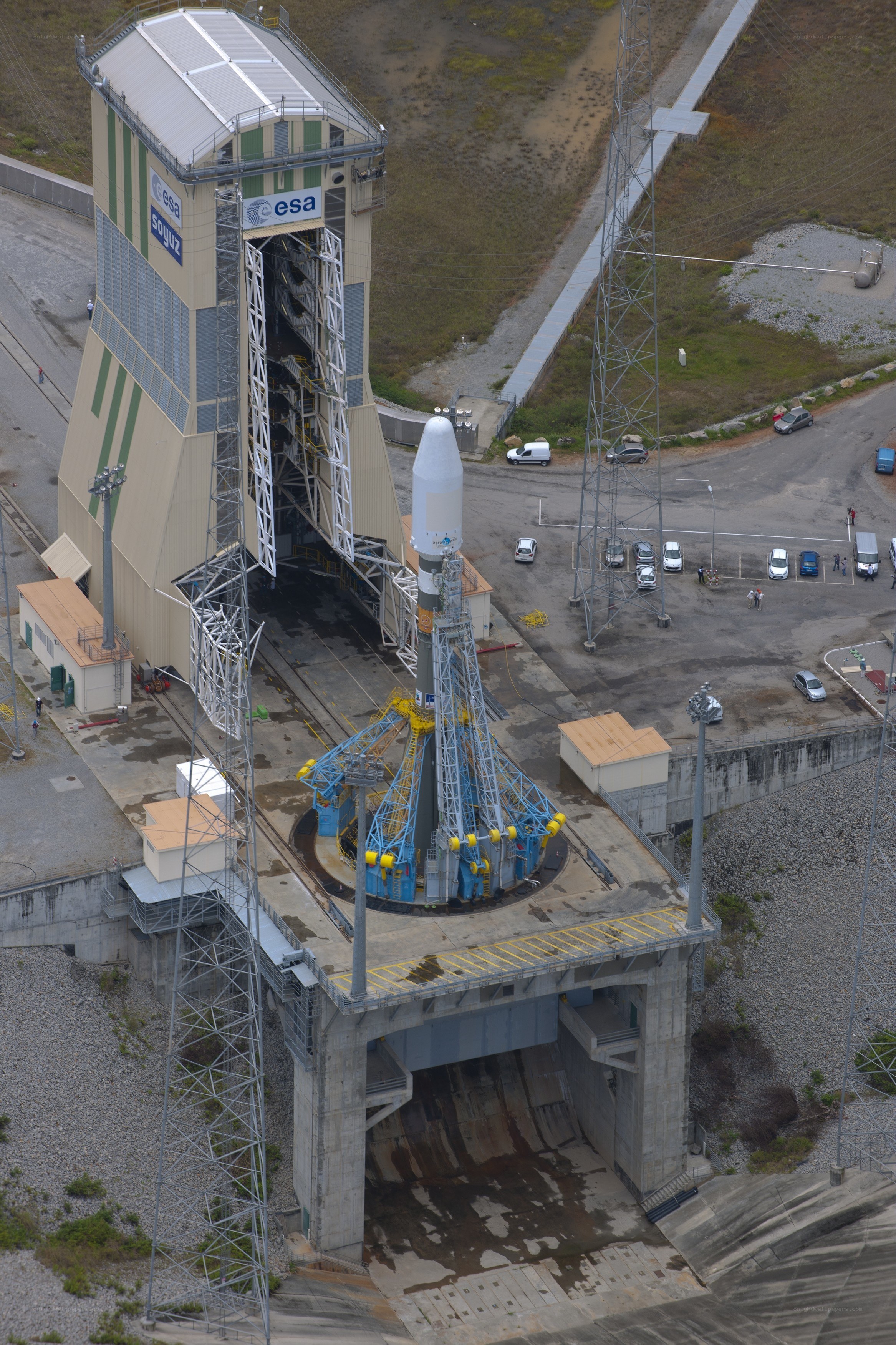 Rocket on launch pad