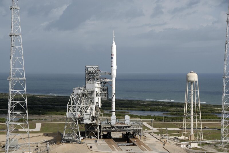 Rocket on launch pad