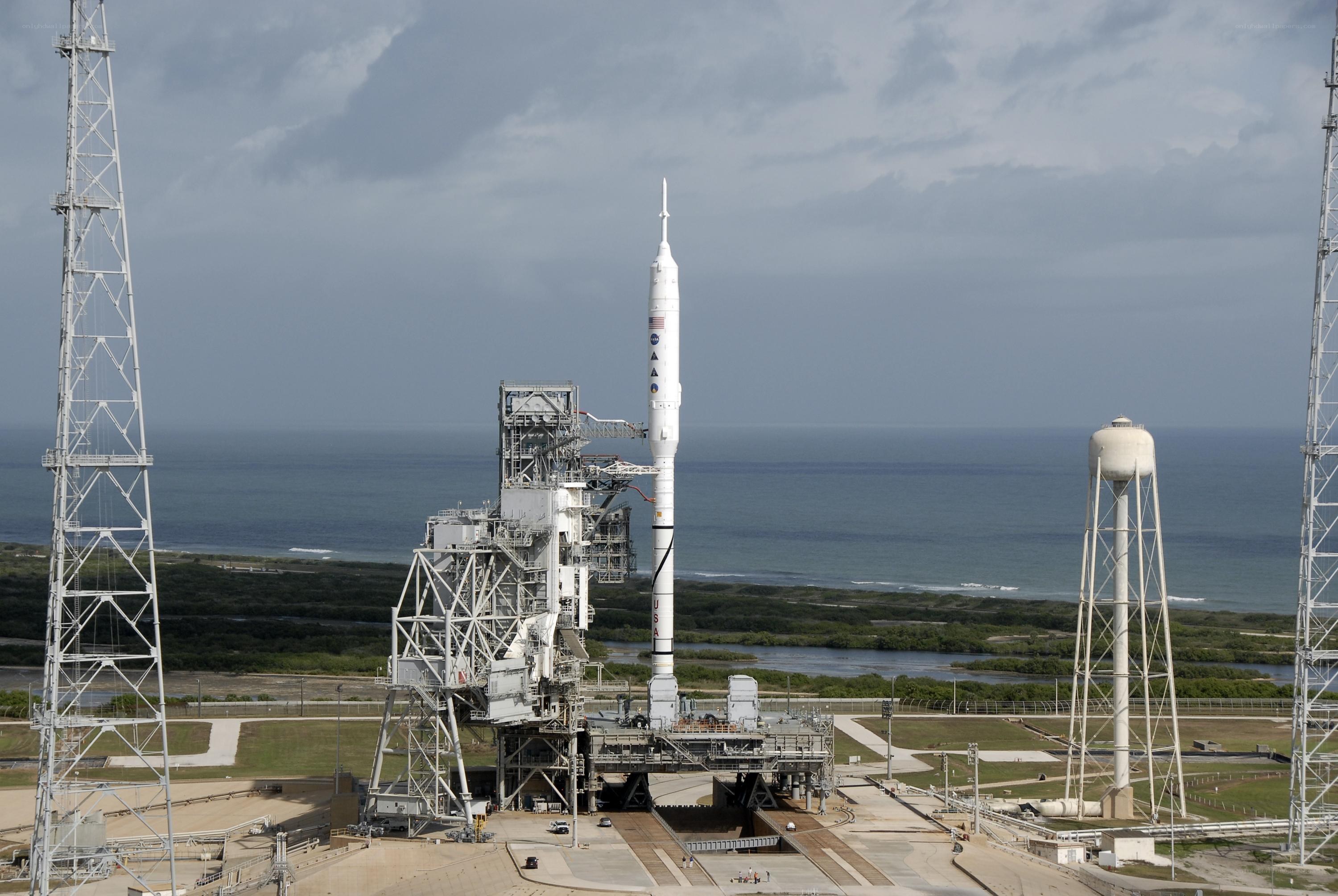 Rocket on launch pad