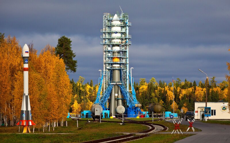 Rocket on Launch Pad — Blue, Dramatic, Autumn