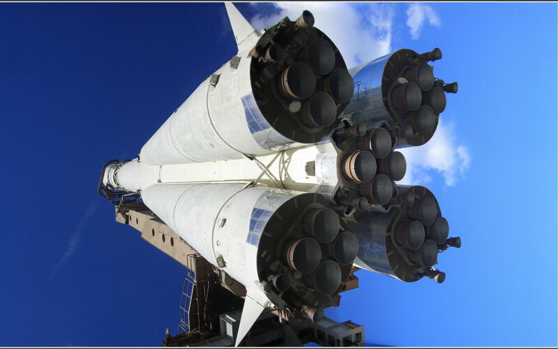 Rocket on launch pad