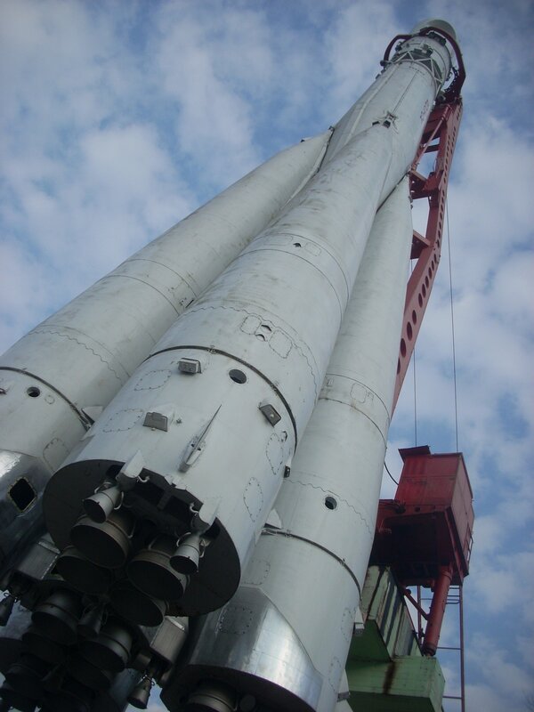 Rocket on Launch Pad — White, Dramatic, Afternoon