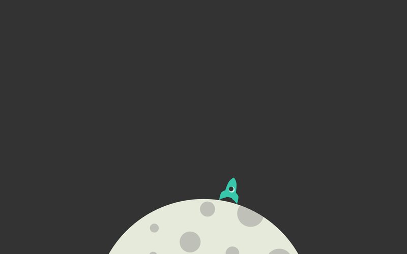 Rocket on Moon Surface