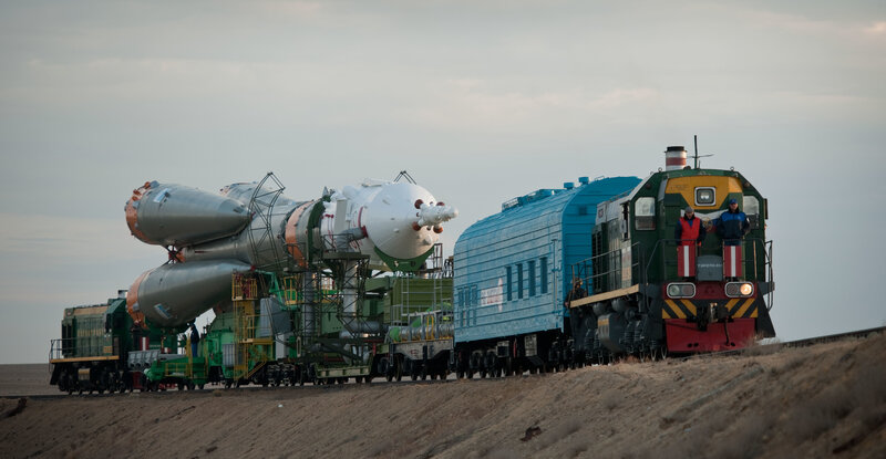Rocket on Train — Blue