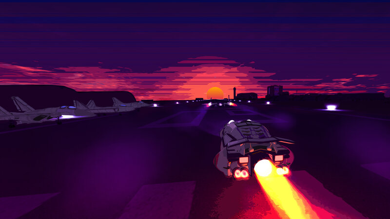Rocket-powered Vehicle on Runway