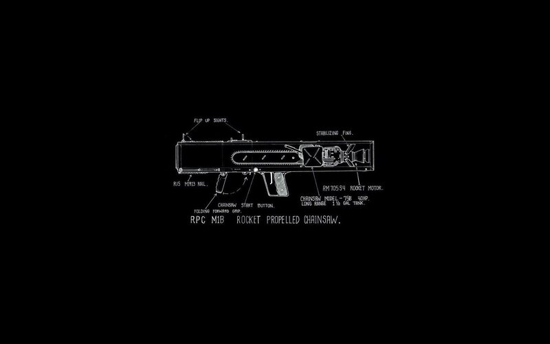 Rocket Propelled Chainsaw — Black