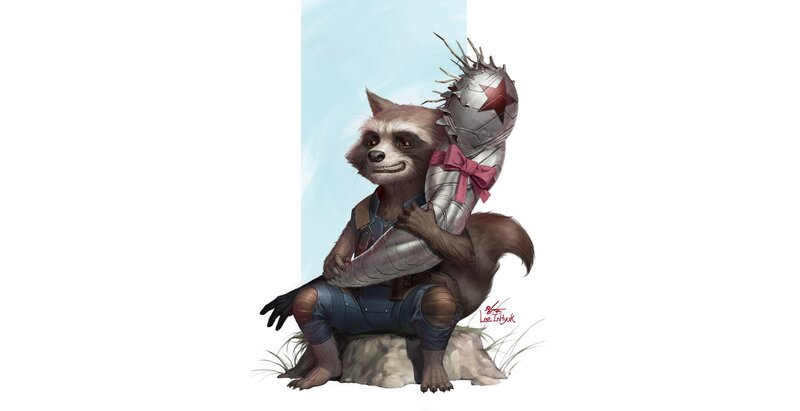 Rocket Raccoon Hugging
