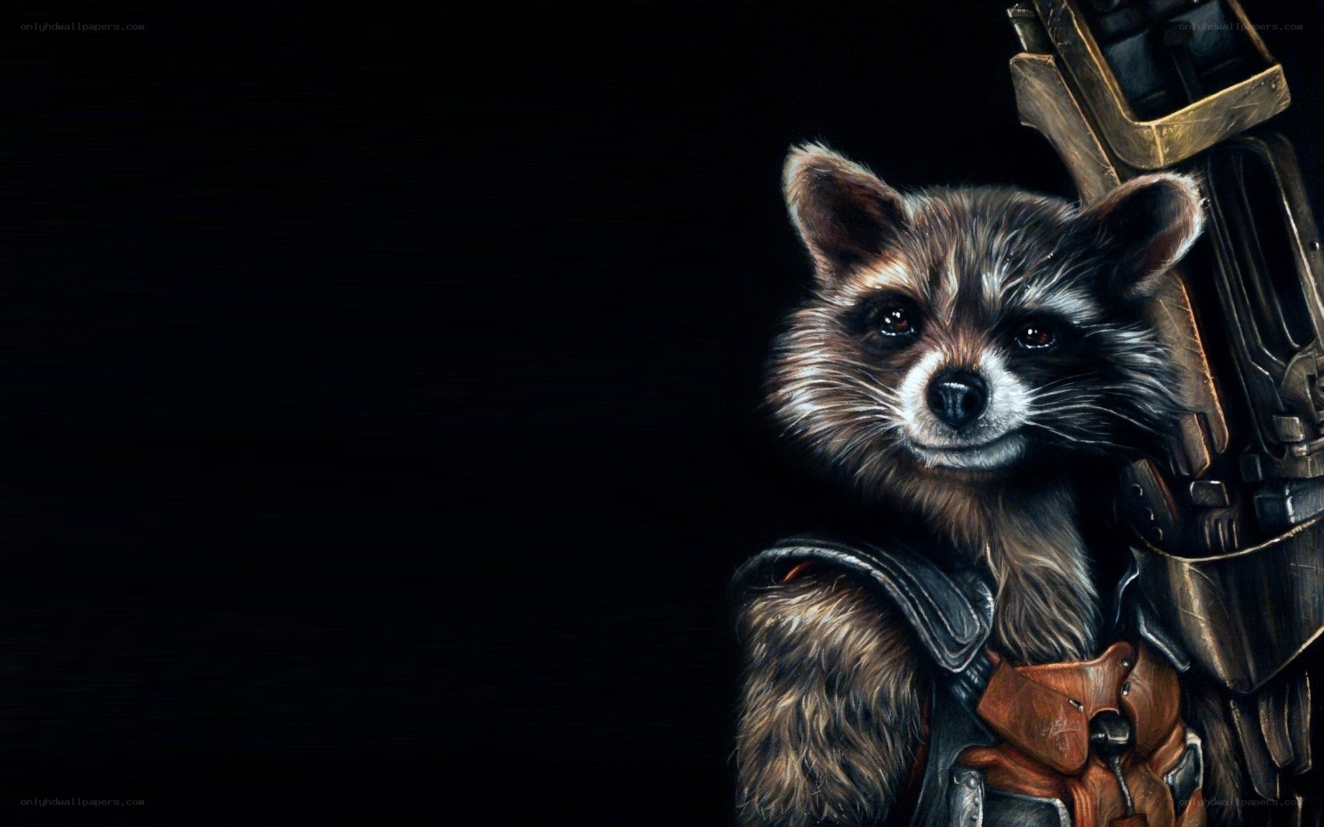 Rocket Raccoon with weapon