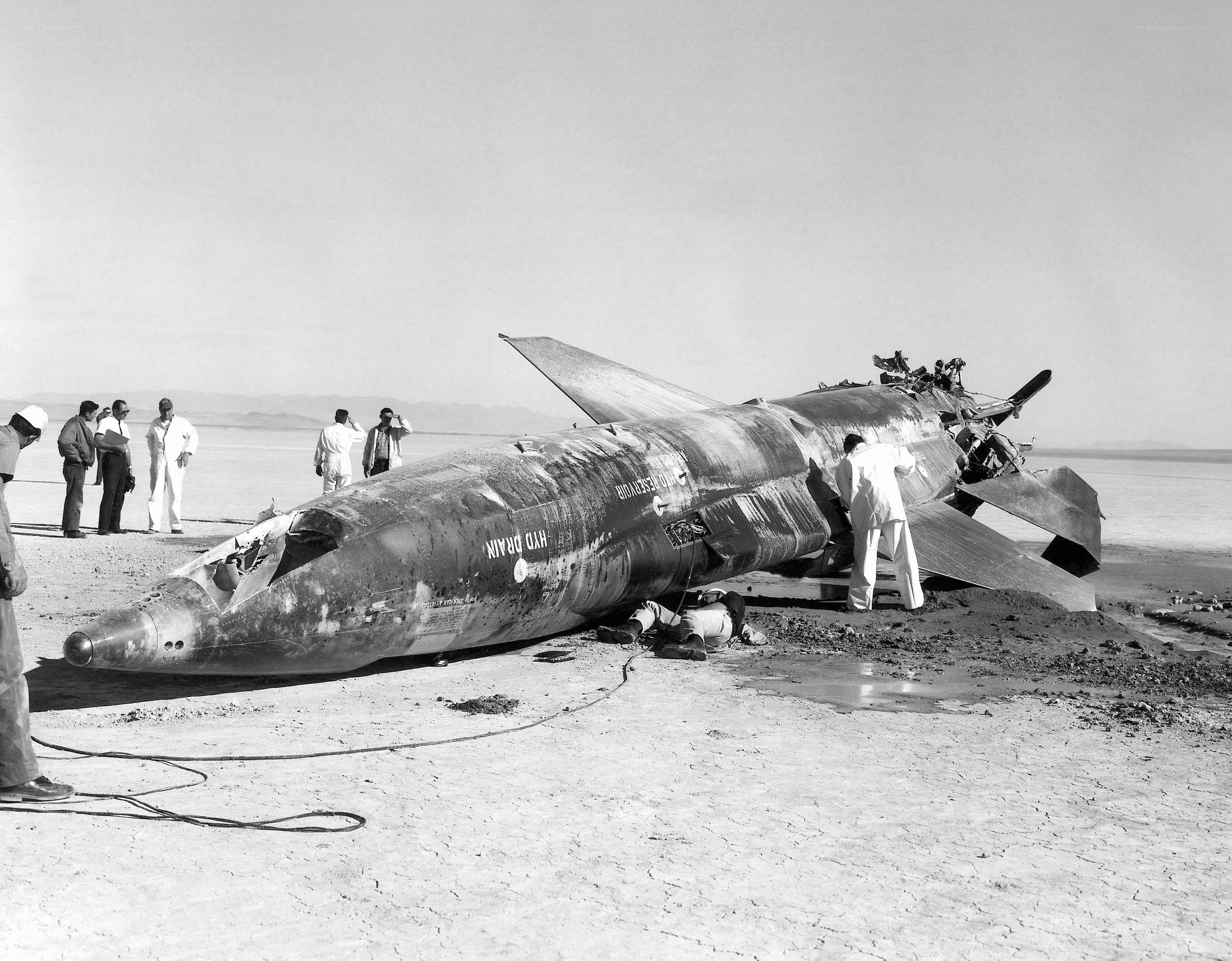 Rocket recovery on salt flat