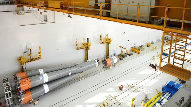 Rocket Stages in Assembly Hall