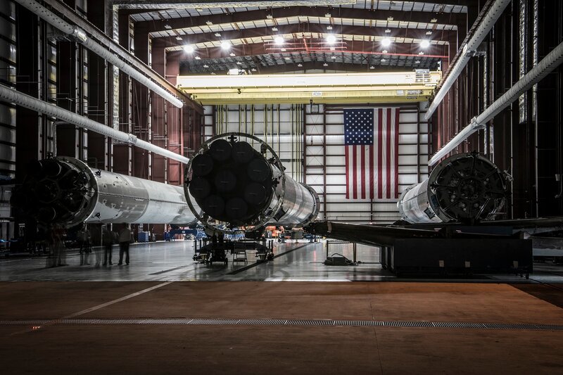 Rocket Stages in Hangar