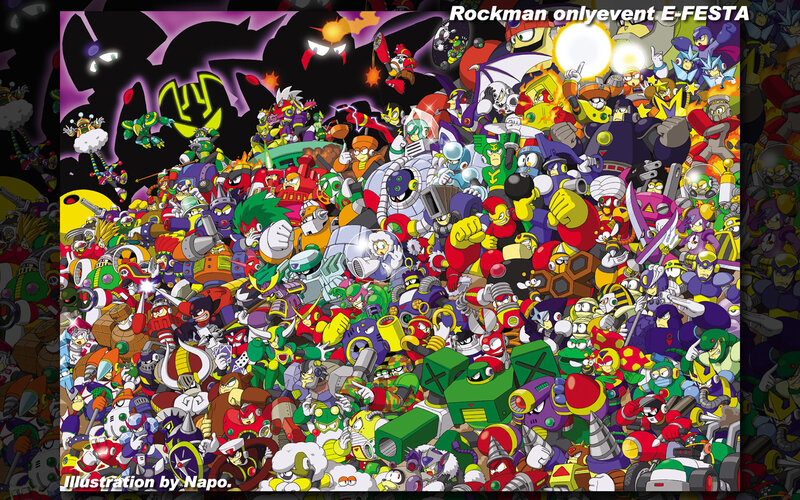 Rockman character collage