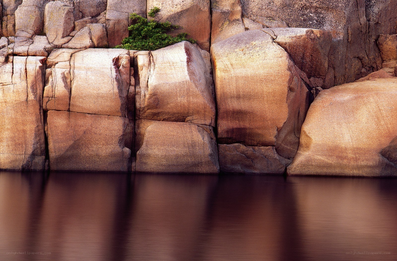 Rocks and water reflection