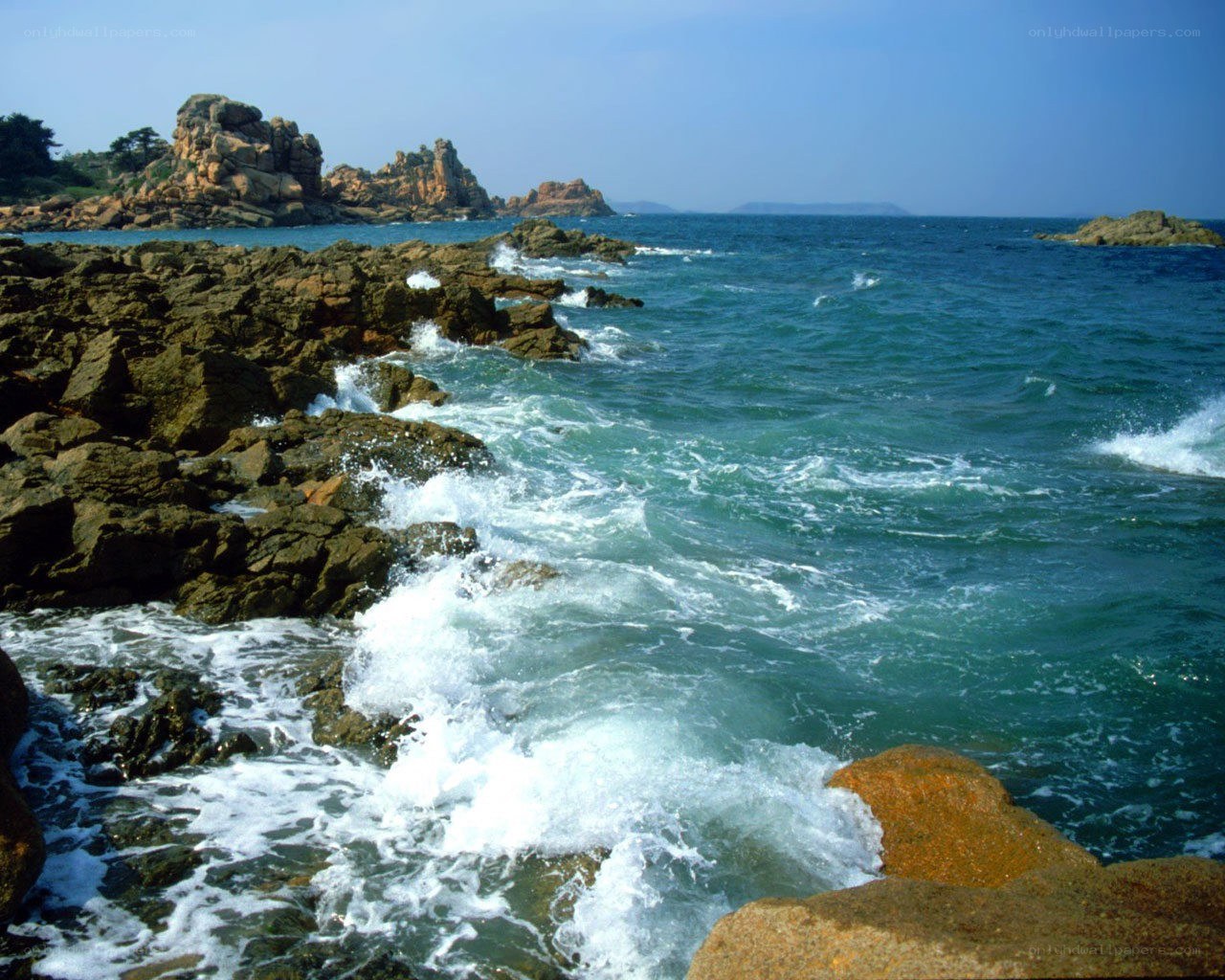 Rocks and waves at the coast
