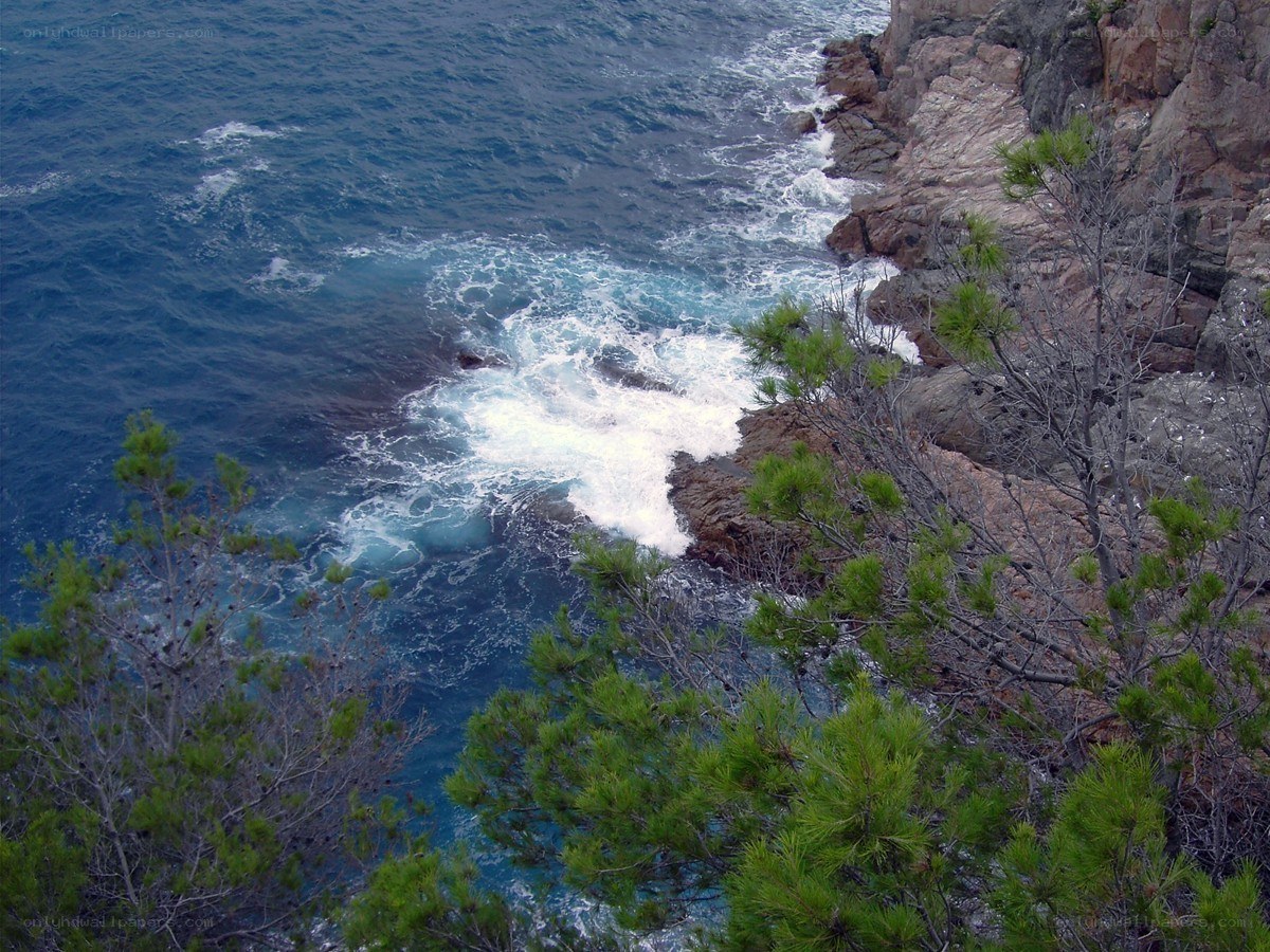 Rocks and waves at the coast