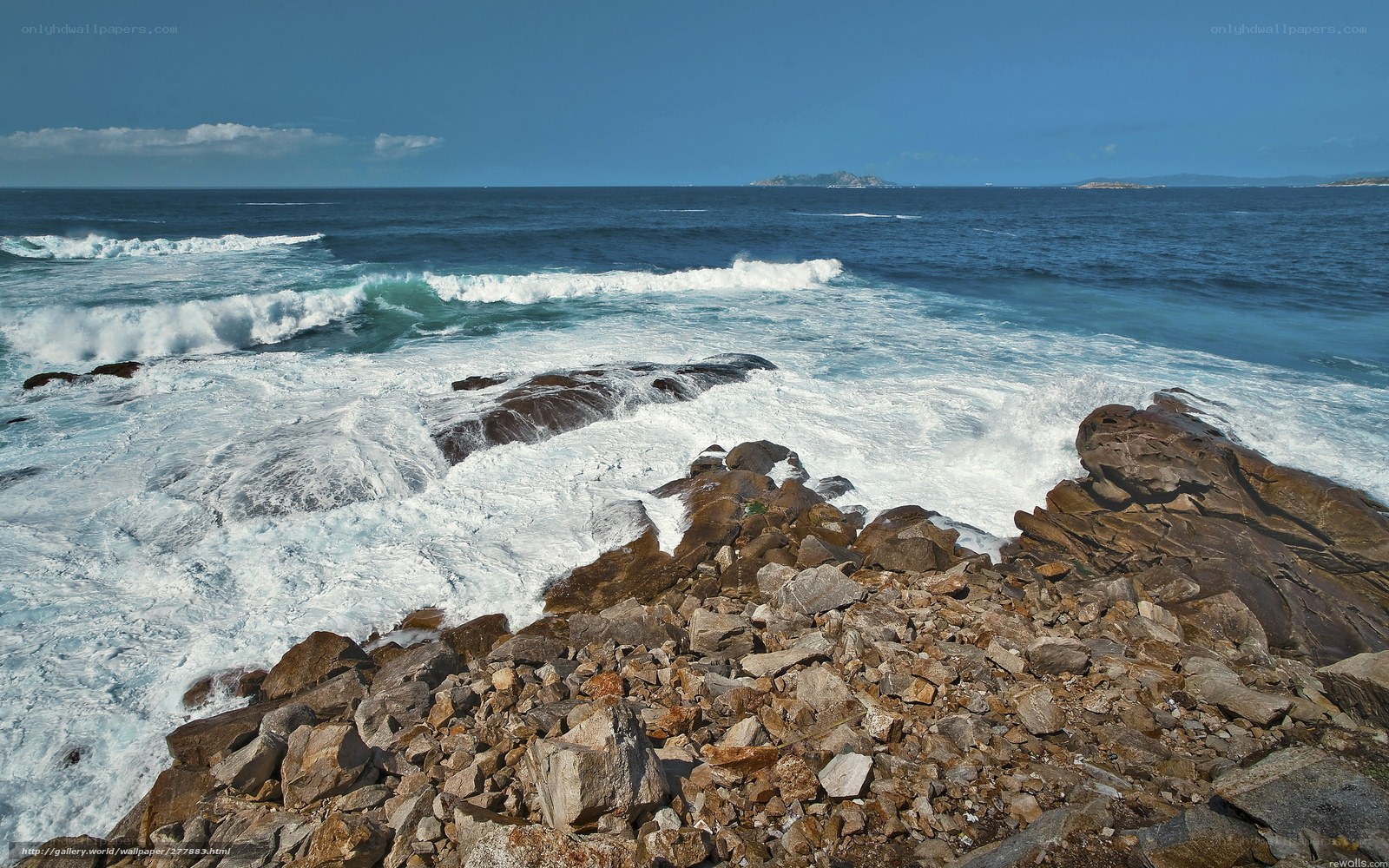 Rocks and waves at the coast