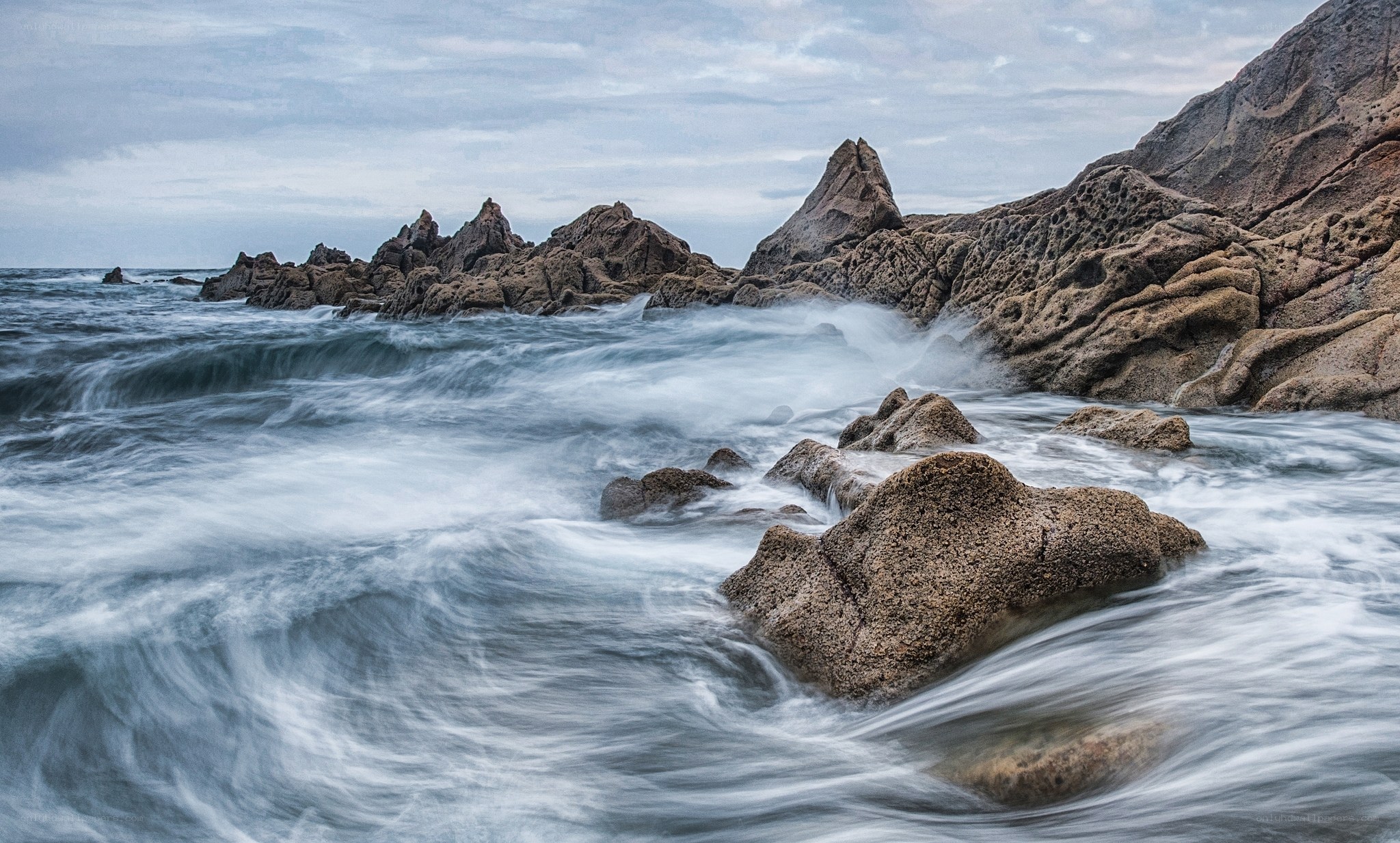 Rocks and waves at the coast