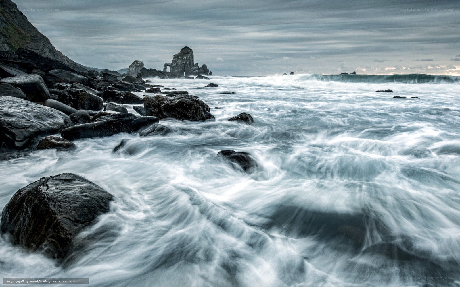 Rocks and waves at the coast
