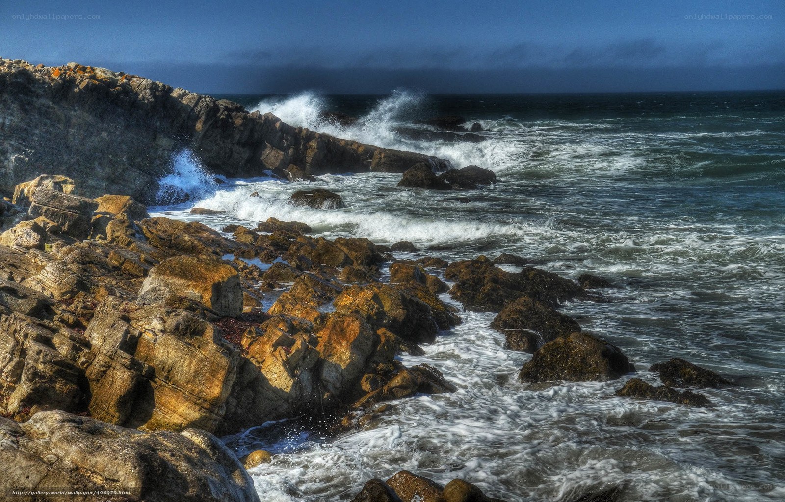 Rocks and waves at the coast
